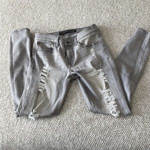 Gray washed distressed Jean. Express. Size 2